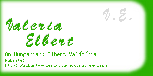 valeria elbert business card